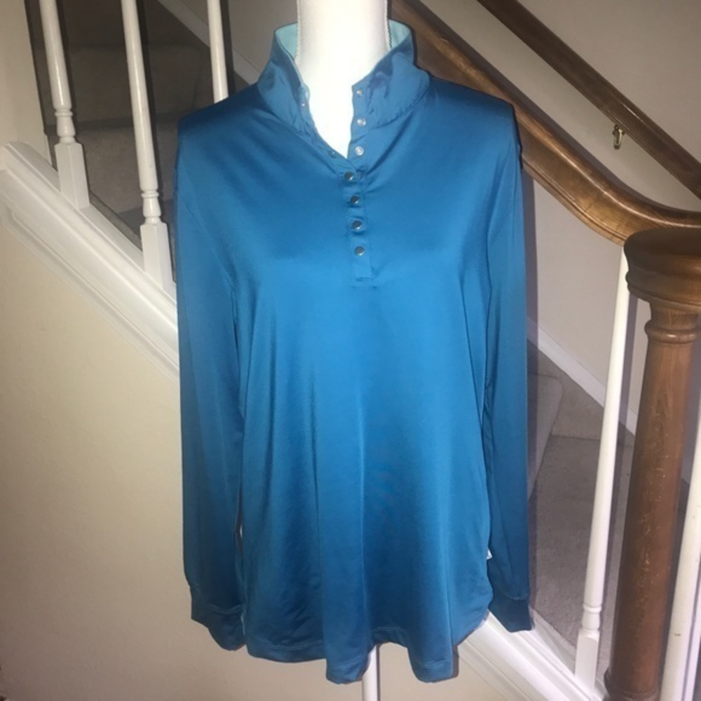Maggie Lane‎ blue golf pullover layering top xl